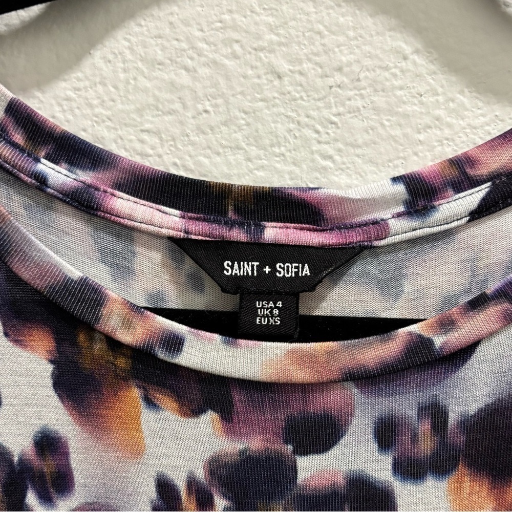 Saint + Sofia Maxi, Long-Sleeve Dress, Size USA 4 - Picture 4 of 10